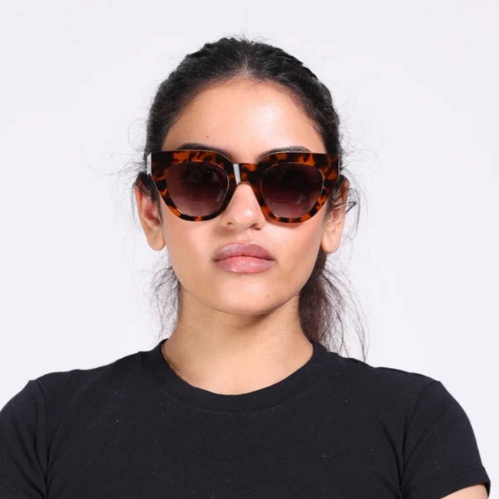 Monokel Eyewear Hilma Havana Brown Tortoise Shell Sunglasses